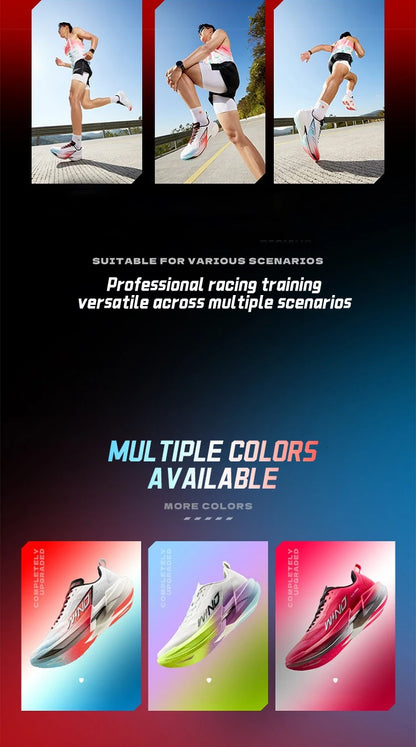 QIAODAN WIND 4PRO Carbon Plate Marathon Shoes for Men, Professional Racing Sneakers 2026, Breathable Running Sports Shoes QDB023262291