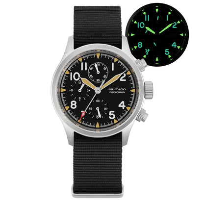 Militado VK61 VK67 Quartz Chronograph Watch 39mm 316L Stainless Steel Case 3 Dial Waterproof 100M  Multifunction Military Watch