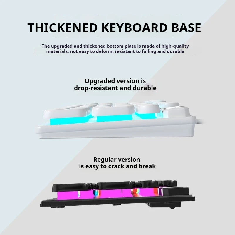 EWEADN GX330 Typewriter Gaming Keyboard,104Keys Wired Round Keycaps with Blue Backlit USB Wired Computer External Keyboards