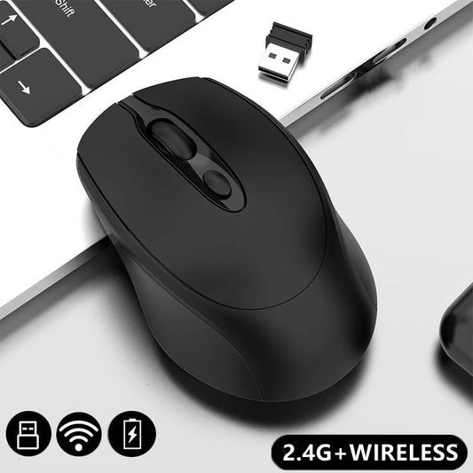 Ασύρματο ποντίκι συμβατό με Bluetooth 2.4G, επαναφορτιζόμενο ασύρματο ποντίκι υπολογιστή USB, αθόρυβο gaming mouse για PC, laptop, MacBook και tablet