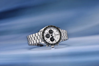 Vyriškas laikrodis „PAGANI DESIGN“ „New Moon“ – prabangus kvarcinis laikrodis su chronografu, safyro stiklu su antirefleksine danga, keraminiu rėmeliu ir šviečiančiomis rodyklėmis