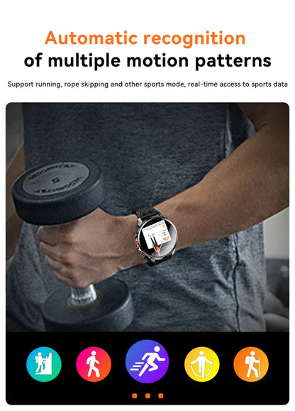 8GB+128GB RAM 5G/4G Smart Watch 1.95 inch AMOLED 1880mah Battery 500W Camera GPS WIFI Google APP Download Smartwatch Android 9.0