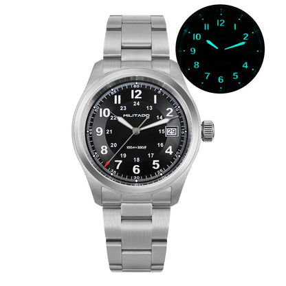 Militado ML08 Vintage Quartz Watch Ronda 515 Movement Ar Sapphire Mirror 38Mm Wrist Watch Date Super Luminous Waterproof Watches