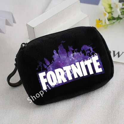 Fortnites Boys Girls Plush Coin Purse Cute Fashion Portable Wallet Cartoon Anime ID Card Storage Bag Children Birthday Gifts