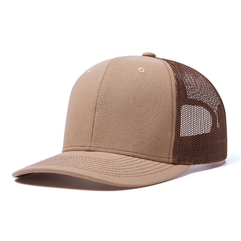 Hot Sale Summer Mesh Baseball Cap Men Women Slight Curved Snapback Trucker Hat Unisex Casual Outdoor Breathable Dad Cap Gorras