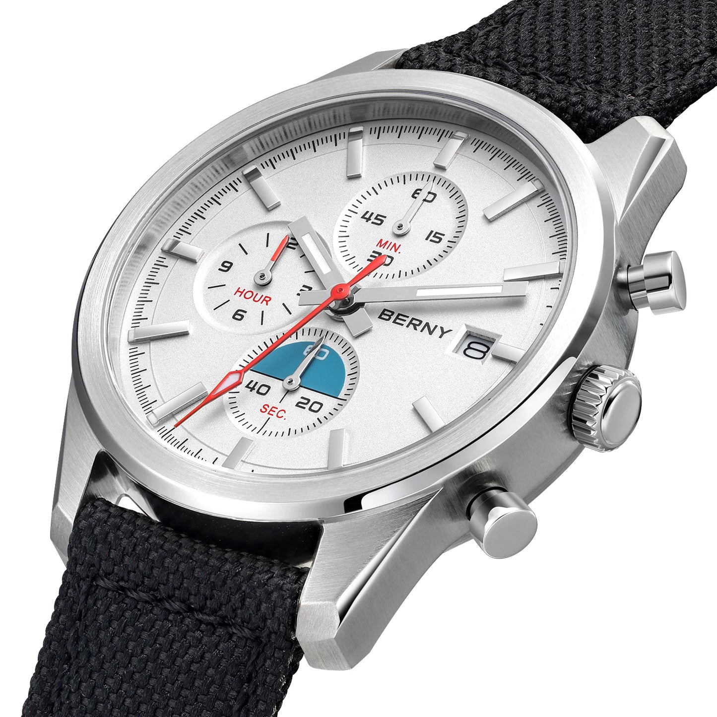 BERNY Top Quartz Chronograph Men's Watches Luminous Miyota 0S10 Sapphire AR Coated 5ATM Waterproof 2026 New Sports Men's Watches