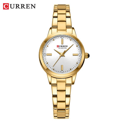 CURREN Women's Watches Fashion Original Quartz Wrist Watch for Ladies Roman Dial Dazzling Diamond Waterproof Luminous Luxury New