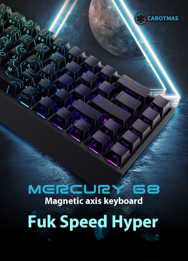 IROK Carotmas Mercury68 Magnetic Switch Mechanical Keyboards 8K 68 Keys RT0.004mm Low Delay Custom Wired Gaming Keyboard PC Gifts