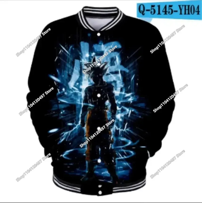Uniforme de béisbol de estilo urbano de Dragon Ball para hombre, mujer y niños; disfraces de Son Goku para adultos; chaquetas; abrigos de primavera y otoño; cárdigans; sudaderas; regalo