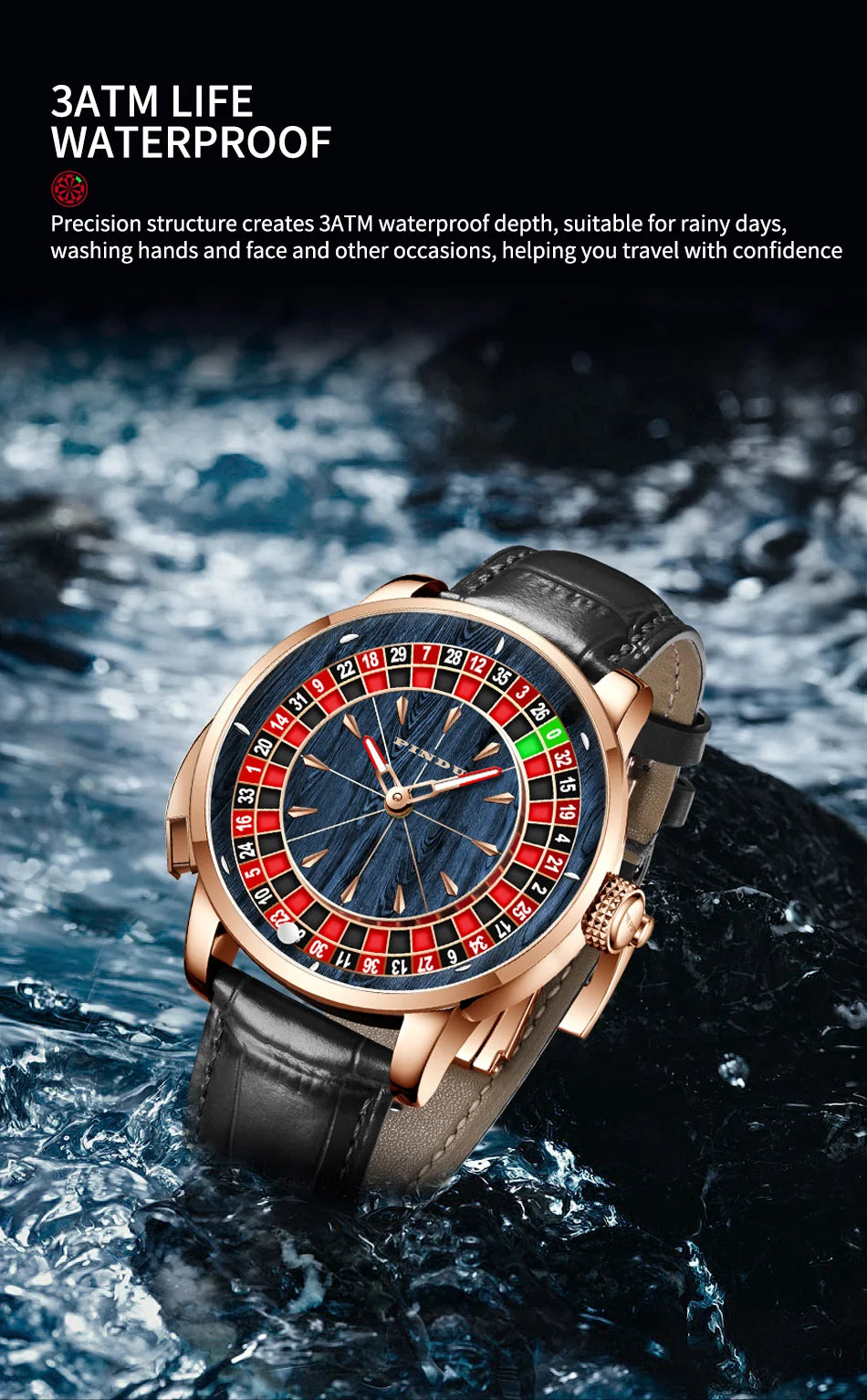 2025 NEUES PINDU Design Mechanische Herrenuhr mit drehbarem Zifferblatt, Japan NH35 Uhrwerk, Saphirglas, wasserdicht, hochwertige luxuriöse Automatikuhr
