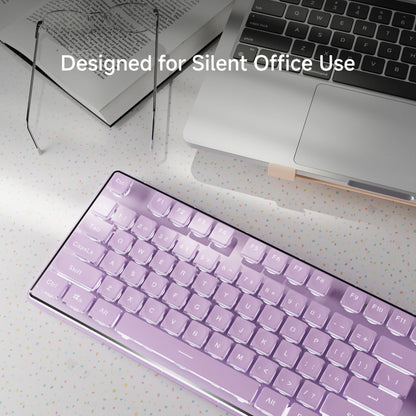 EWEADN V3 Wired Silent Office & Gaming Keyboard, Film Key Design, Ergonomic, for Windows/Laptop/PC/Desktop, E-sports Accessory