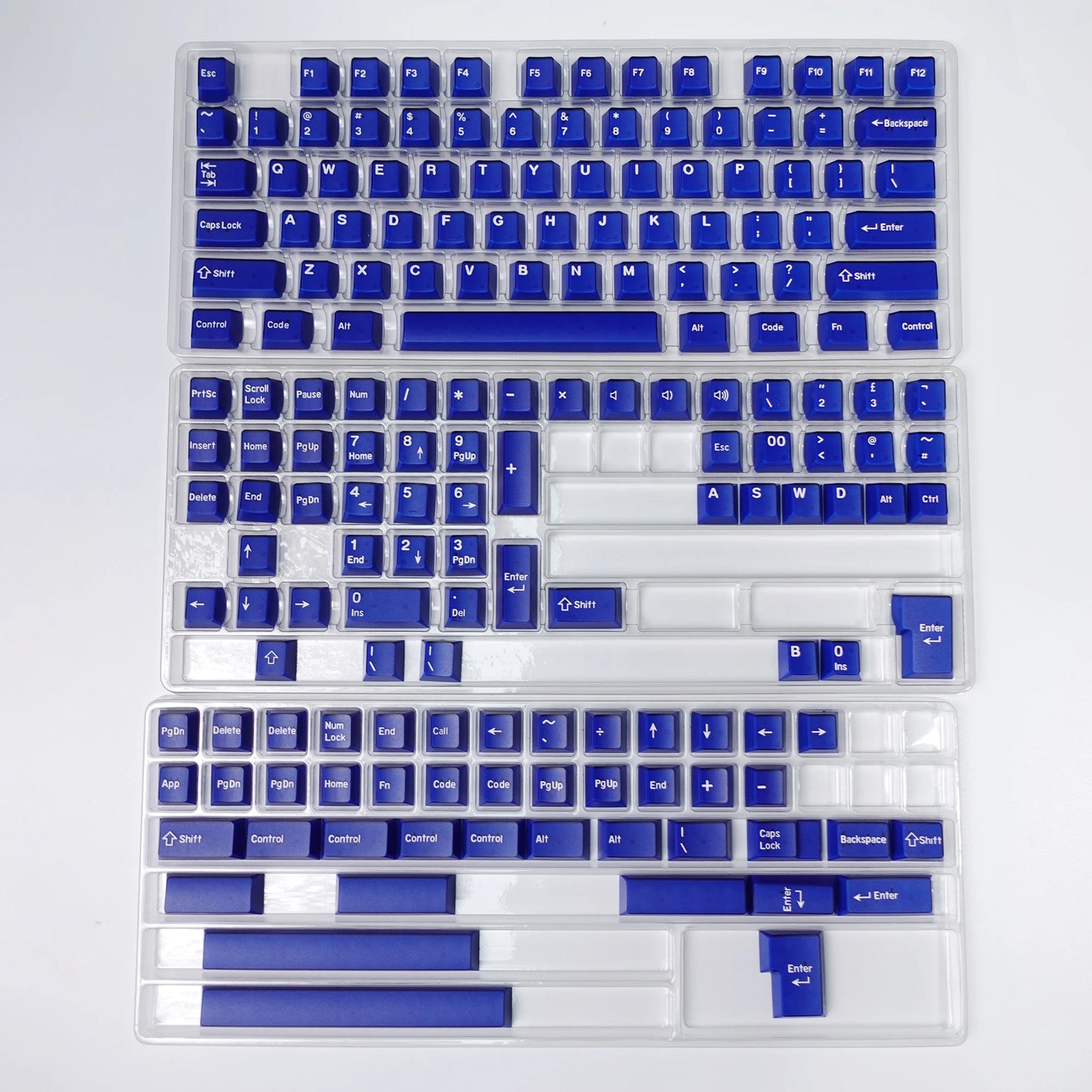 KBDiy 174 Keys PBT Cherry Profile Blue Jade Keycaps for Game Mechanical Keyboard Double Shot DIY for Aula F75 F87 F99 Key Caps