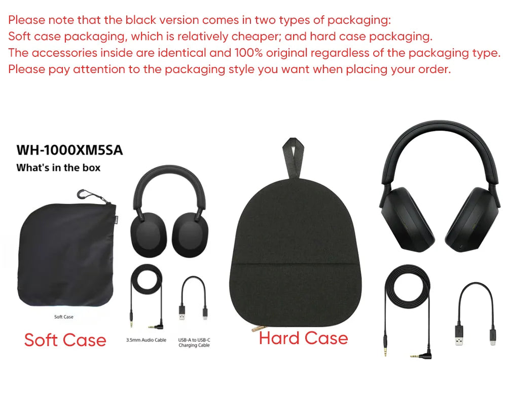 Sony WH-1000XM5 kabellose Noise-Cancelling-Kopfhörer – Premium-Bluetooth-5.2-Over-Ear-HiFi-Headset mit 30mm-Treiber, Mikrofon und langer Akkulaufzeit