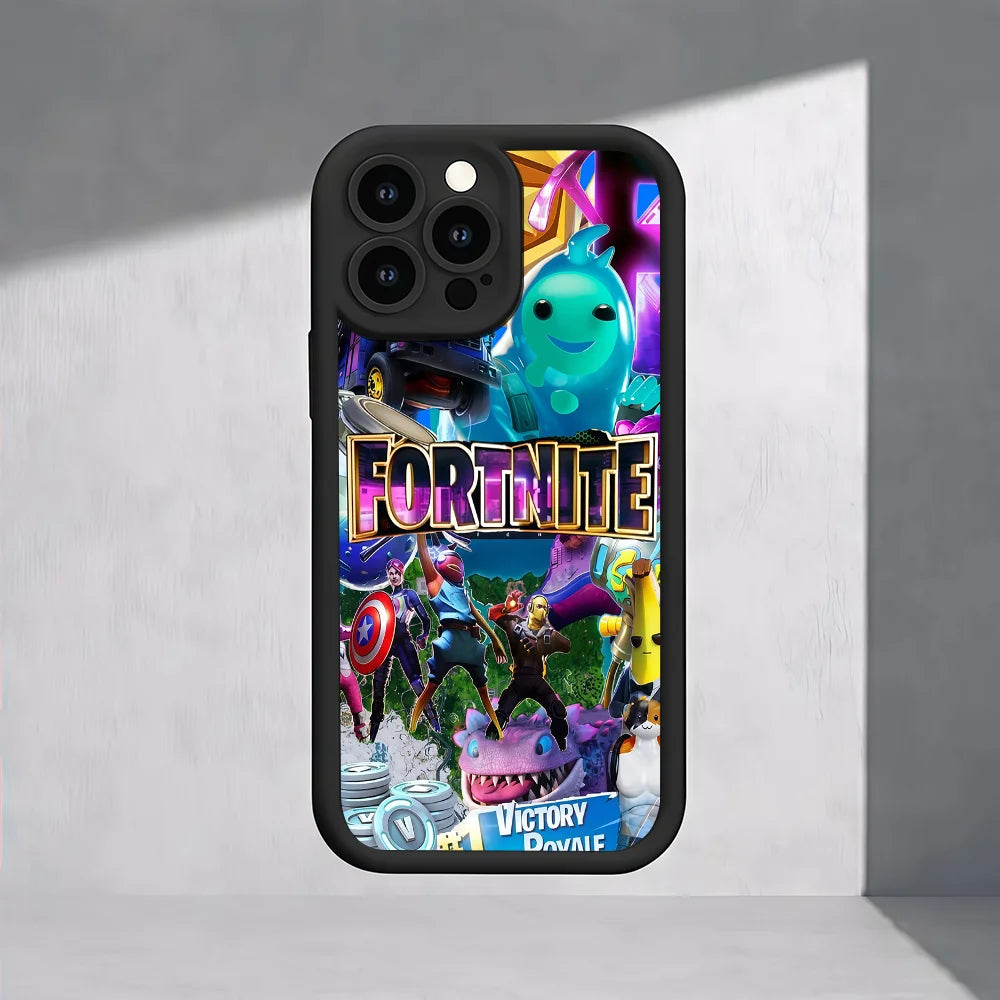 F-Fortnite геймърски калъф за телефон за Samsung S26 S25 S24 S23 S22 S21 S20 F06 M16 Note 20 FE Plus Ultra 4G 5G, мек силиконов TPU кейс