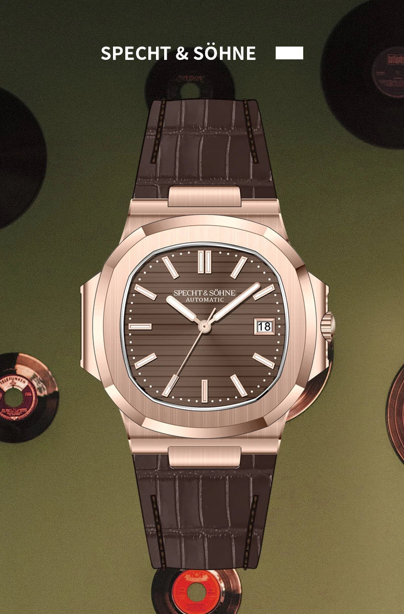 Specht&Sohne 2025 New Classic Men's Watches Luxury Automatic Watch For Men Stainless Steel Sapphire 8215 Mechanical WristWatch