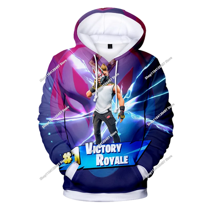 Fortnite Fighting Game 3D Print Hoodies Streetwear Children's Oversized Casual Sweatshirts Hoodie Man Coat Clothes