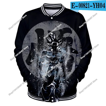 Uniforme de béisbol de estilo urbano de Dragon Ball para hombre, mujer y niños; disfraces de Son Goku para adultos; chaquetas; abrigos de primavera y otoño; cárdigans; sudaderas; regalo