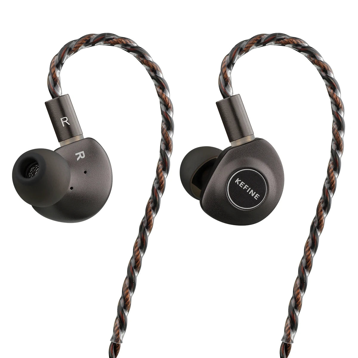KEFINE Delci 10mm DLC+PU Diaphragm Dynamic Driver Hifi Wired IEM Earphones with CNC Metal & Detachable 0.78mm 2pin 3.5mm Cable