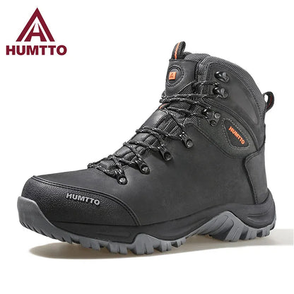 Zapatos de senderismo HUMTTO, botas de caza impermeables para hombre, botas tácticas de combate para desierto hasta el tobillo, botas de trekking para hombre y mujer, zapatillas cálidas de cuero
