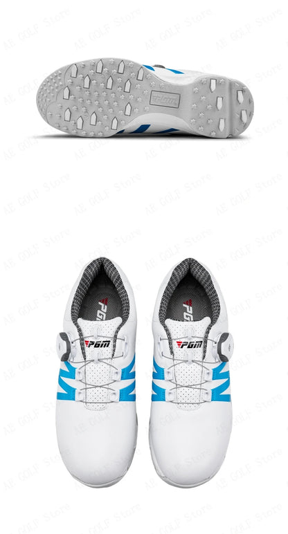 PGM Boys Girls Golf Shoes Light Weight Soft and Breathable Waterproof Anti-slip Universal Outdoor Sports Shoes XZ127
