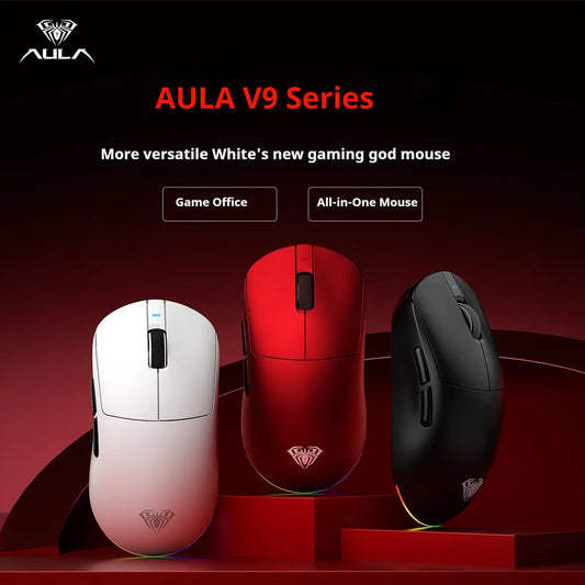 Aula V9 Ultra Ασύρματο ποντίκι gaming e-sports Double 8k 3mode PAW 3950 8k 55g ελαφρύ εργονομικό ποντίκι, προσαρμοσμένο αξεσουάρ PC