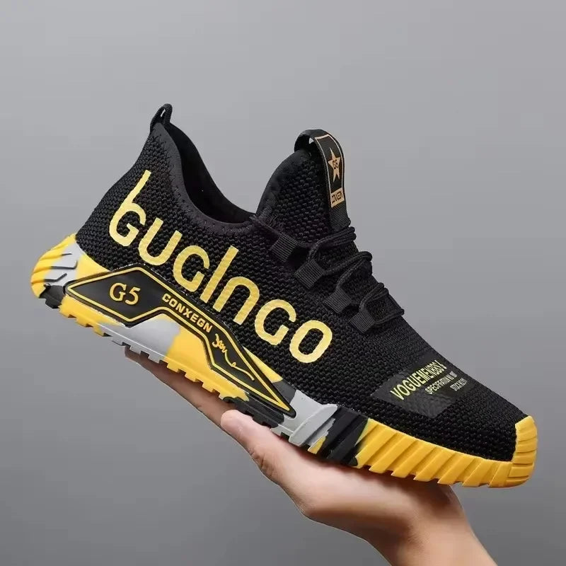 Sportschool Nieuwe gevulkaniseerde wandelsneakers met veters Comfortabele, slijtvaste casual schoenen Wandelschoenen voor de zomer Mesh-ballerina's Modieus Ademend
