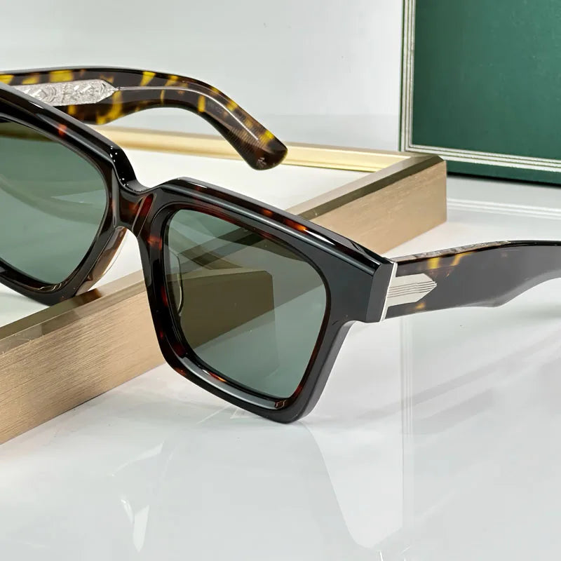 Designer Men's Sunglasses Acetate Square Women Luxury Fashion High Quality UV400 Street Fashion Style Optical Glasses with Case