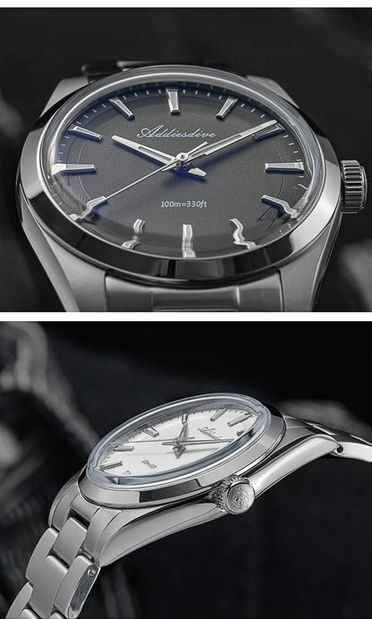 ADDIESDIVE AD2066 Men's Luxury Watch VH31 10Bar Waterproof BGW9 Super Luminous 316L Stainless Steel Reloj Hombre Quartz Watches