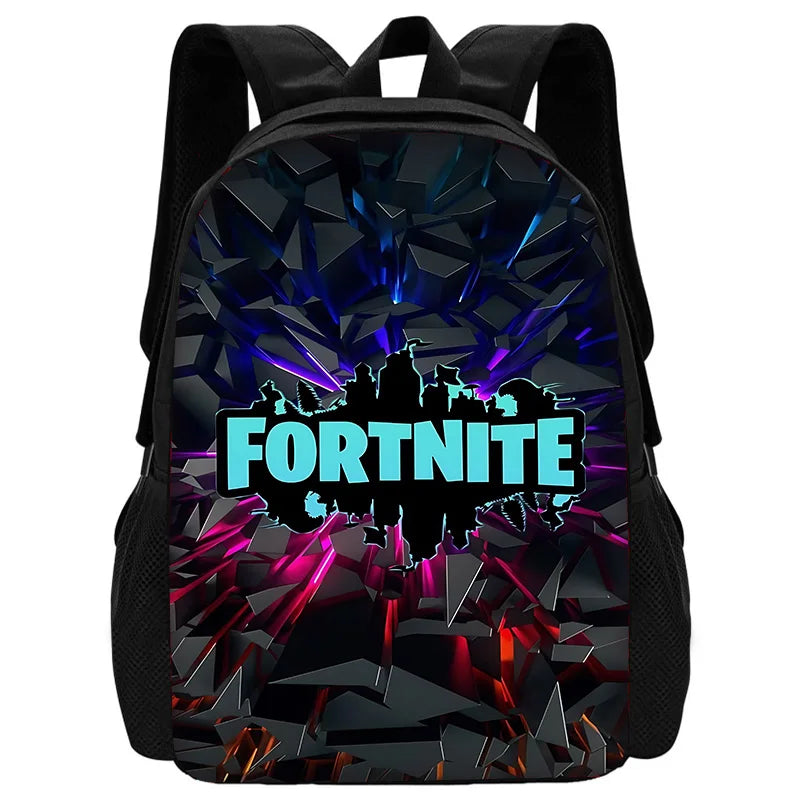 Dětský školní batoh s taškou na oběd, penálem, designem populární hry F-FortniteS – školní taška pro chlapce a dívky, skvělý dárek