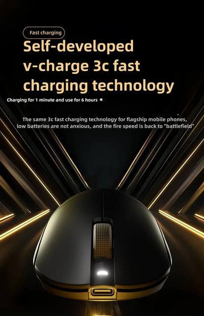 VGN Dragonfly F2 ProMax/Ultra e-športová herná myš 42000DPI 0.125ms pre Csgo, nízka latencia, káblové/bezdrôtové pripojenie, duálny 8K 3-režim, PAW3395/3950