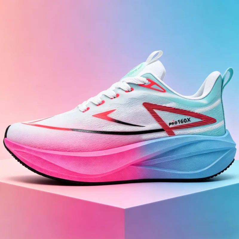 Running Shoes Carbon Board Marathon Men Sports Air Cushion Breathable Lightweight Women's Comfortable Athletic Outdoor Sneakers