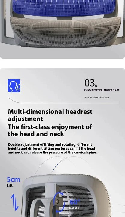Ergonomic Gaming Chair Office Desk Chair with 3D Headrest, Adjustable Armrests, Lumbar Support, Reclining Computer Chair with Footrest