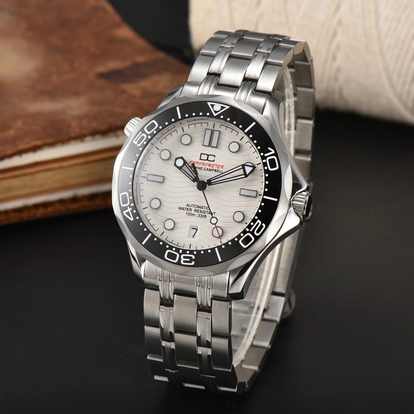 DWAYNE CAMPBELL Reloj mecánico automático de lujo para hombre NH35, bisel de cerámica, resistente al agua, reloj de pulsera clásico de negocios