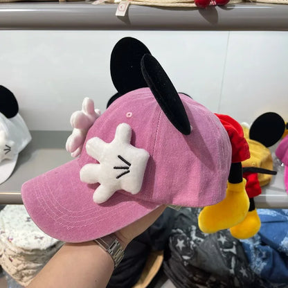 Girls Cute Cartoon Mouse Ears Baseball Cap Anime Duckbill Style Y2K Outdoor Fashion Sunscreen Sunshade Trendy Cap for Women