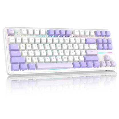 Tastiera gaming meccanica wireless ATTACK SHARK X87, tri-mode BT5.0/2.4GHz/USB-C, tastiera custom hot-swappable con struttura gasket, pre-lubrificata