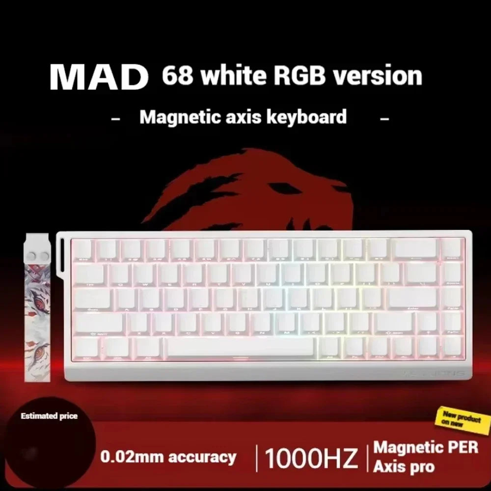 FGG Madlions Mad60 Mad68 He Mechanical Keyboard Magnetic Switch 8k Wired RGB Hot Swap Custom Keyboard Esport Game Gift Accessory