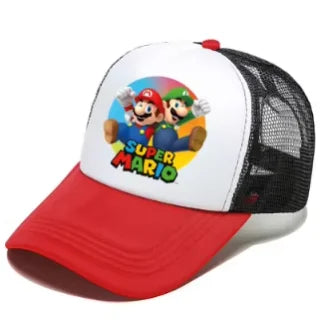 Mario Casual Baseball Sun Caps Action Universal Polyester Hat Children Truck Driver Items Adult Adjustable Anime Peripherals