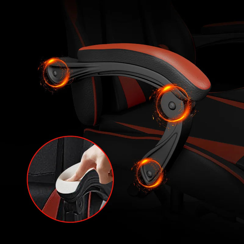 Ergonomska gaming stolica za računalni stol, nagibna gaming stolica za kućni ured s potporom za leđa za duge sesije igranja