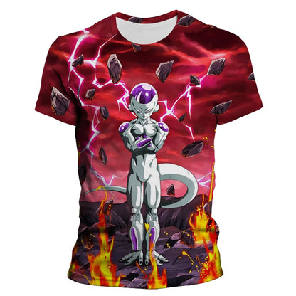 Men's Short Sleeved Cartoon 7 Dragon Ball Z T-shirt Children's Top T-shirt Children's Clothing Summer Short Sleeved Casual Wear