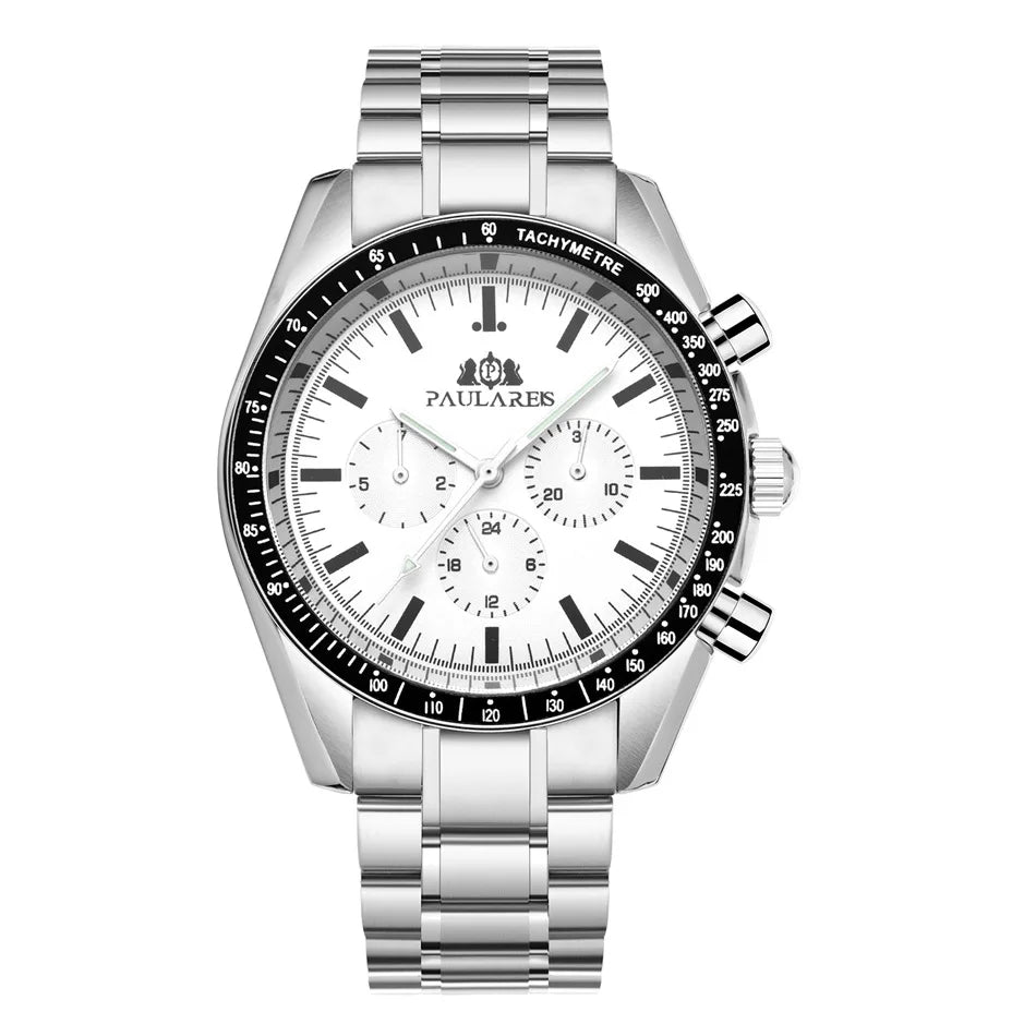 PAULAREIS P Brand Luxury Men Mechanical Watches Calendar Business Watch Mens Sports Waterproof Stainless Steel Automatic Watches