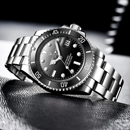 LIGE New Fashion Men's Mechanical Wristwatches Business Watch Men Waterproof Sport Automatic Watch For Men Relogios Masculino