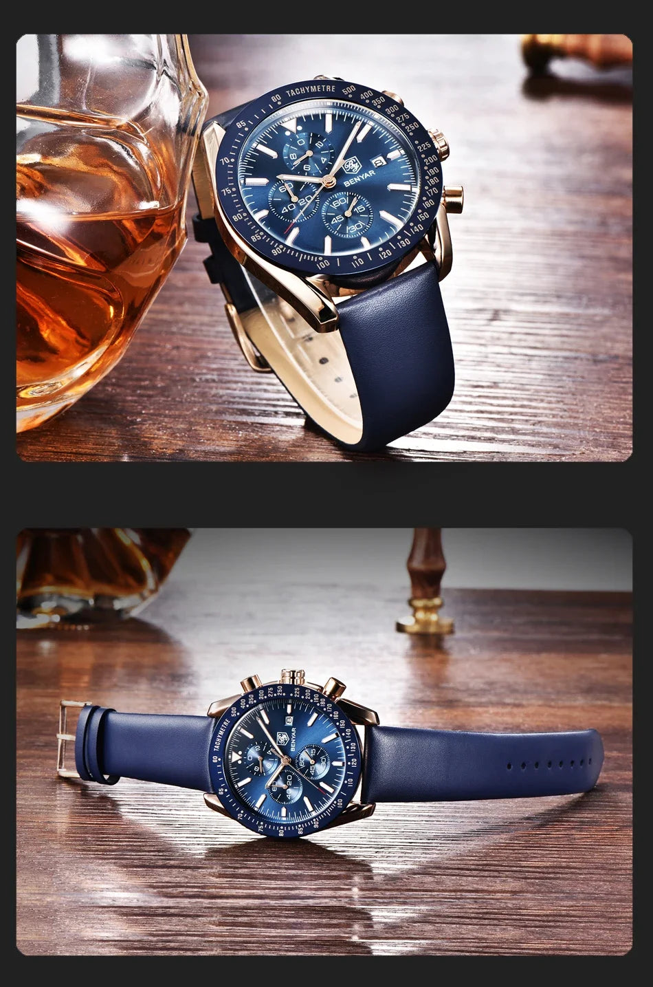 Men Watch BENYAR Top Brand Luxury Full Steel Business Quartz Watch Men Casual Waterproof Sports Watches Clock Relogio Masculino