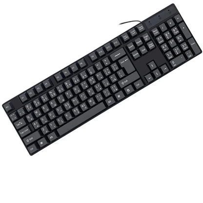 Spanish French  Russian Arabic Letter keycaps Keyboard Gaming Keyboard Usb Wired 104 Keys  For Computer