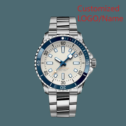 A11 Store Customized Watch Super ocean Mens Automatic Mechanical Watch Stainless Steel  Black Blue Ceramic Bezel 44mm