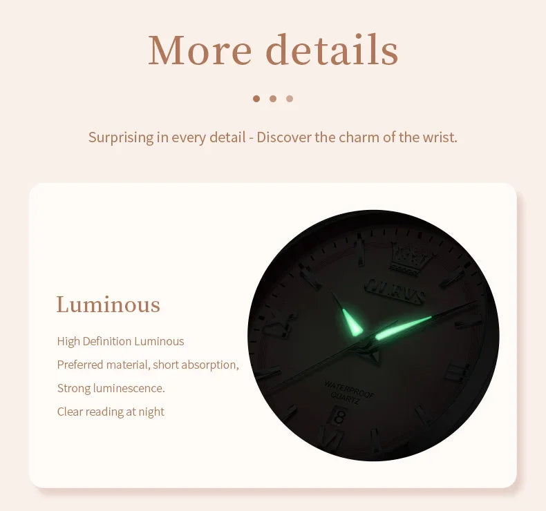 OLEVS 3668 Women Watch Luxury Original Waterproof Stainless Steel Quartz Watch Roman Automatic Date Women Watch Reloj Para Mujer