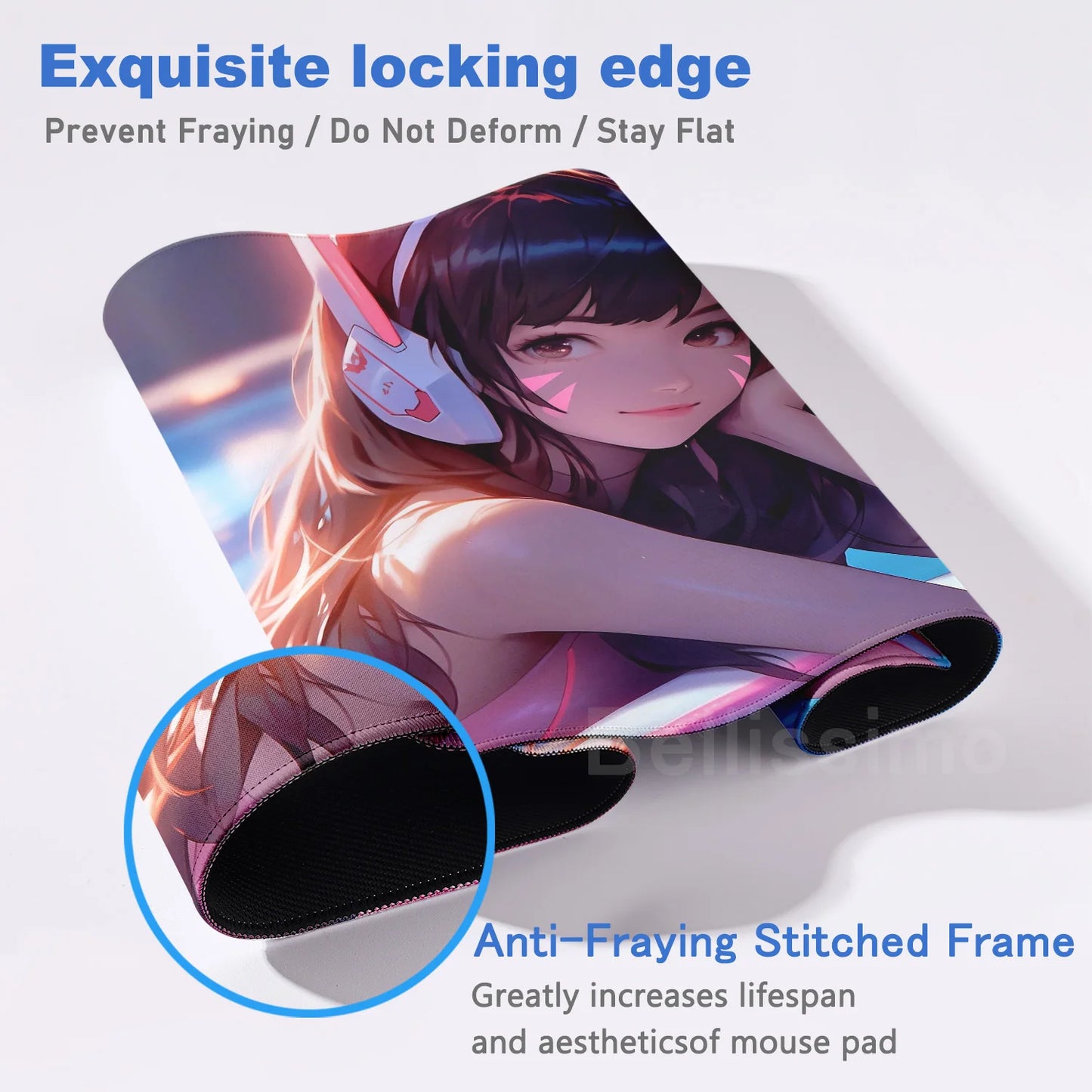 Gaming Accessories O-Overwatch D-D.va Mouse Pad Large Keyboard Mousepad Pc Cabinet Deskmat Xxl Extended Mats Gamer Mausepad