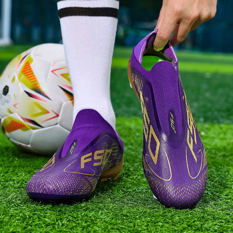 Nouvelles Chaussures de Football pour Hommes Antidérapantes, Crampons de Futsal Intérieur et de Football sur Gazon, Baskets Montantes de Haute Qualité, Meilleures Ventes pour l'Extérieur