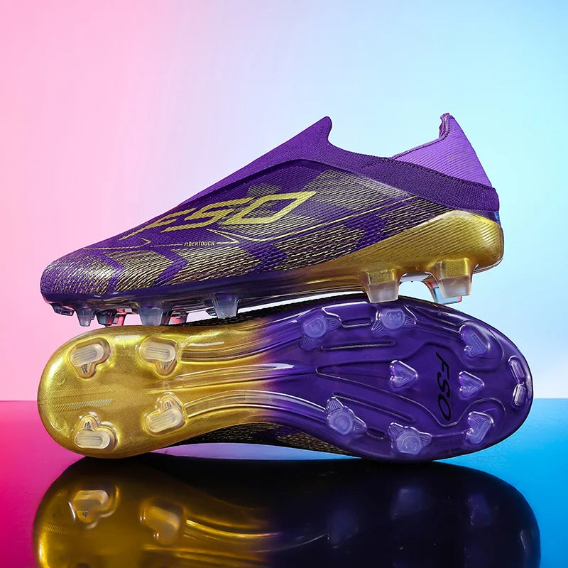 Nouvelles Chaussures de Football pour Hommes Antidérapantes, Crampons de Futsal Intérieur et de Football sur Gazon, Baskets Montantes de Haute Qualité, Meilleures Ventes pour l'Extérieur
