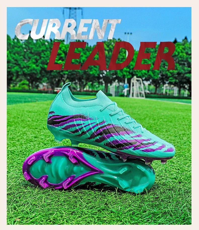 Botas de fútbol para hombre, deportivas, ultraligeras y antideslizantes, para exterior, tacos de adulto para partido, unisex, cómodas para césped, alta calidad