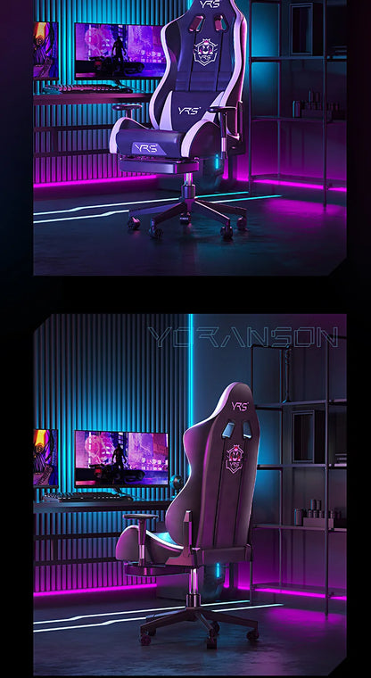 Ergonomic Esports Gaming Chair with Reclining Backrest, Adjustable Height Office Chair, Comfortable Computer Game Chair with Armrests and Wheels